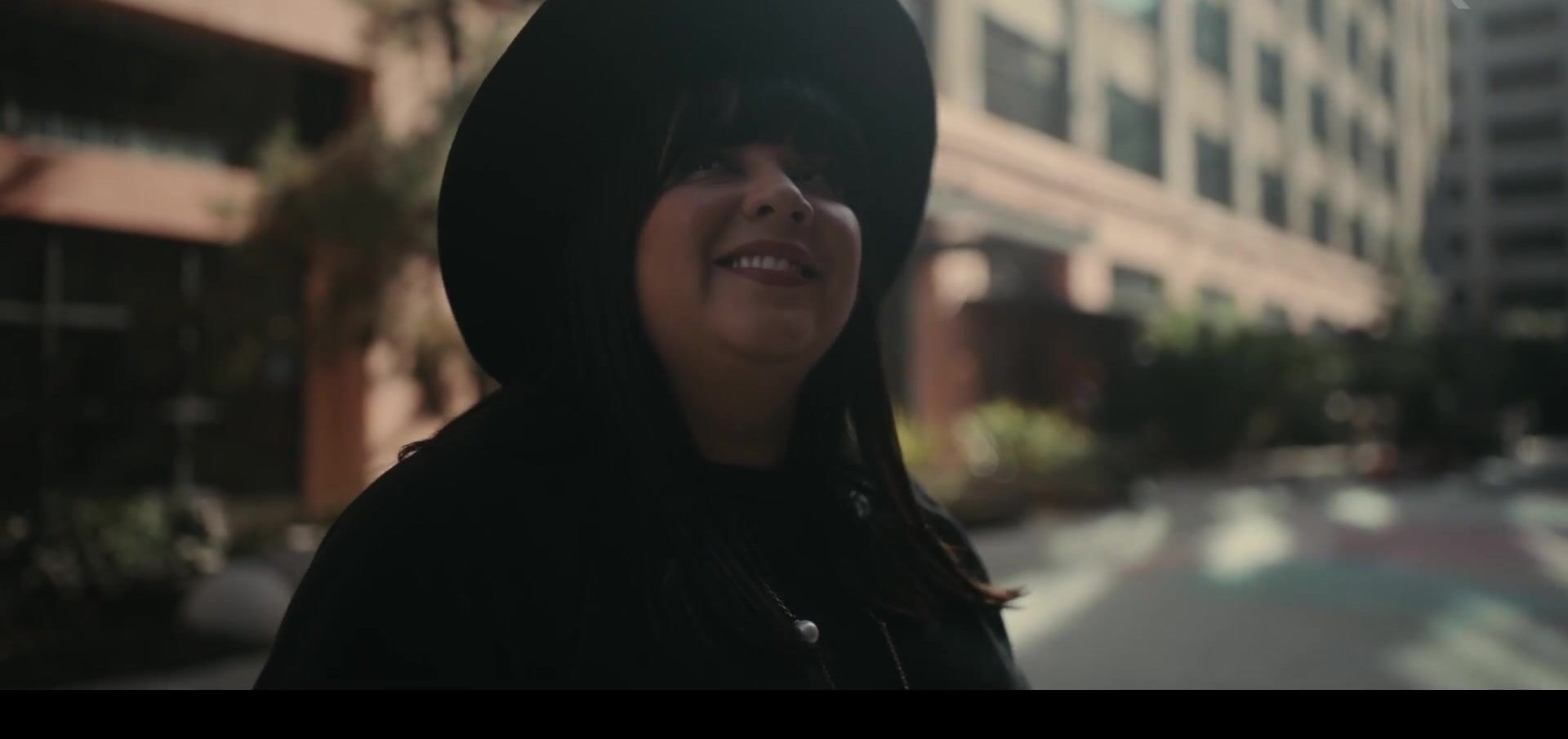Johana Hernández on a city street